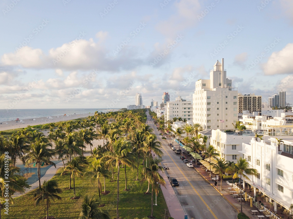 Obraz premium Widok z góry na Ocean Drive. South Beach Miami