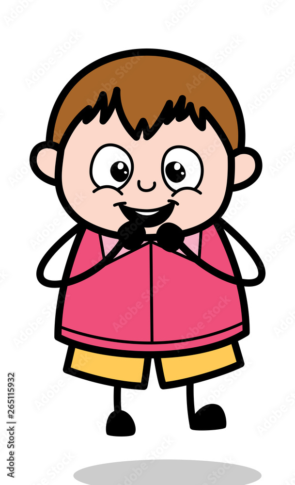 Awaiting - Teenager Cartoon Fat Boy Vector Illustration Awaiting - Teenager Cartoon Fat Boy Vector Illustration