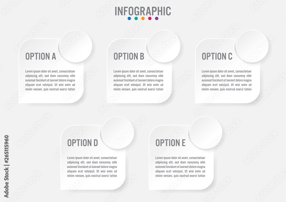 Business infographic labels template with 5 options.Creative concept for infographic.. Business infographic labels template with 5 options.Creative concept for infographic..