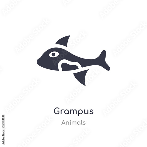 grampus icon. isolated grampus icon vector illustration from animals collection. editable sing symbol can be use for web site and mobile app