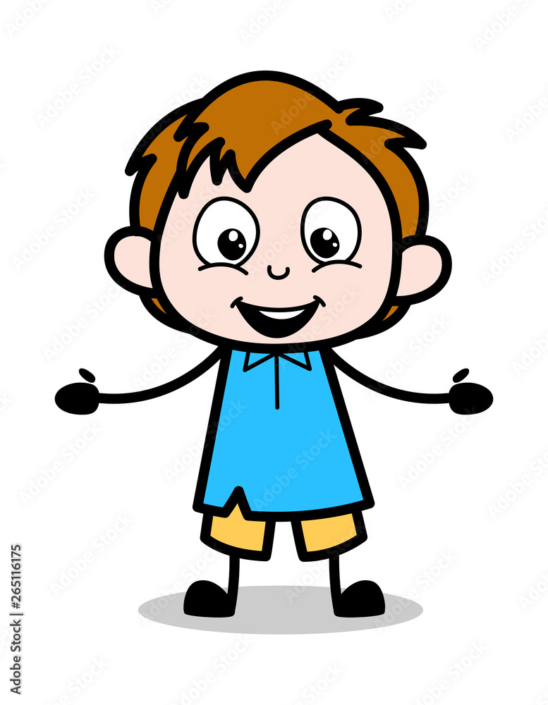 Surprised - School Boy Cartoon Character Vector Illustration Surprised - School Boy Cartoon Character Vector Illustration