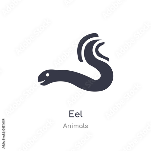 eel icon. isolated eel icon vector illustration from animals collection. editable sing symbol can be use for web site and mobile app
