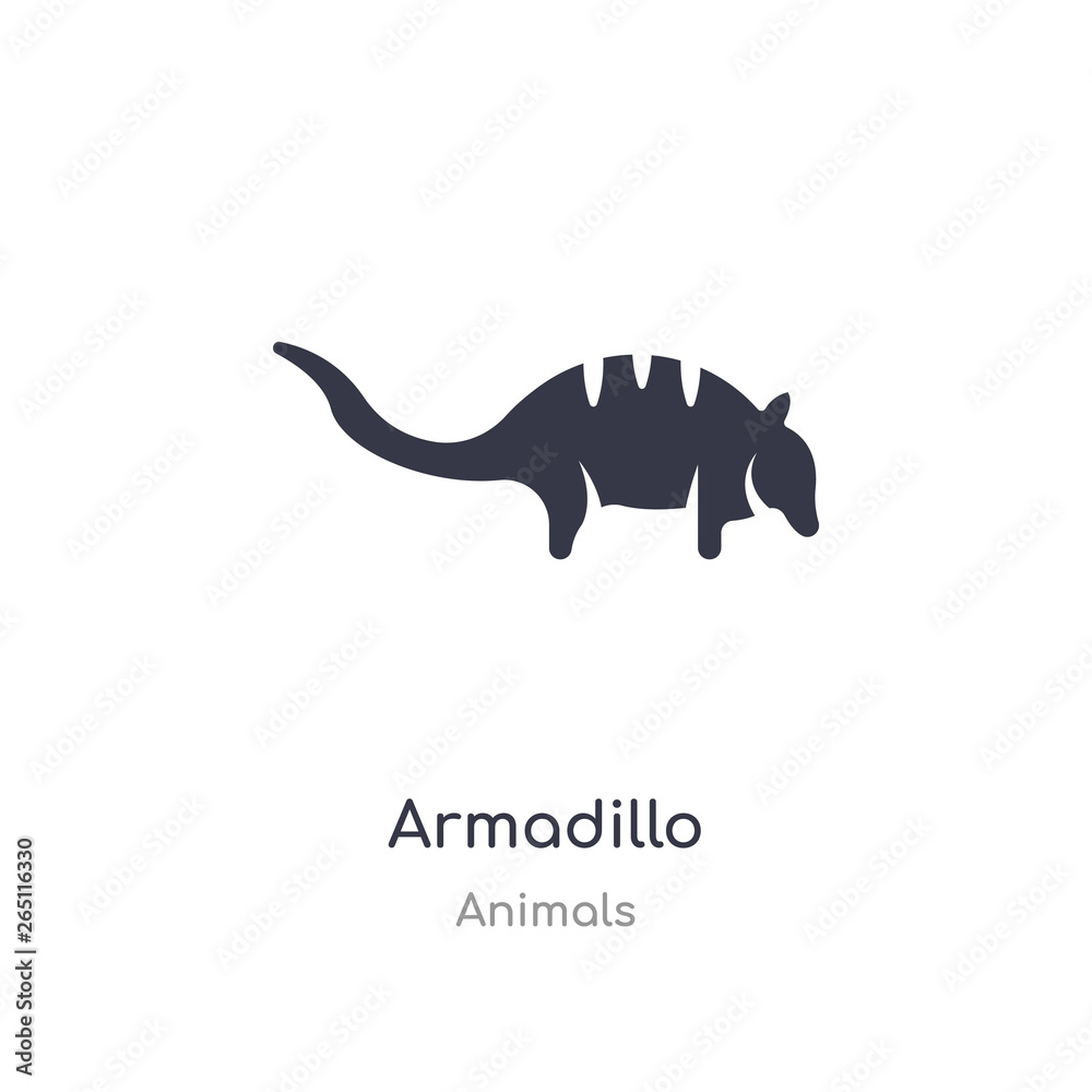Fototapeta premium armadillo icon. isolated armadillo icon vector illustration from animals collection. editable sing symbol can be use for web site and mobile app