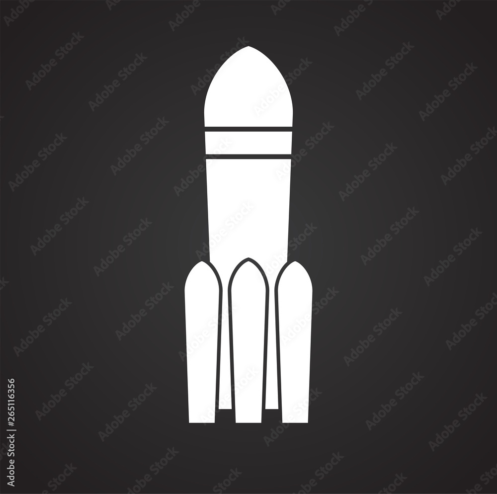 Rocket icon on background for graphic and web design. Simple vector sign. Internet concept symbol for website button or mobile app. Rocket icon on background for graphic and web design. Simple vector sign. Internet concept symbol for website button or mobile app.