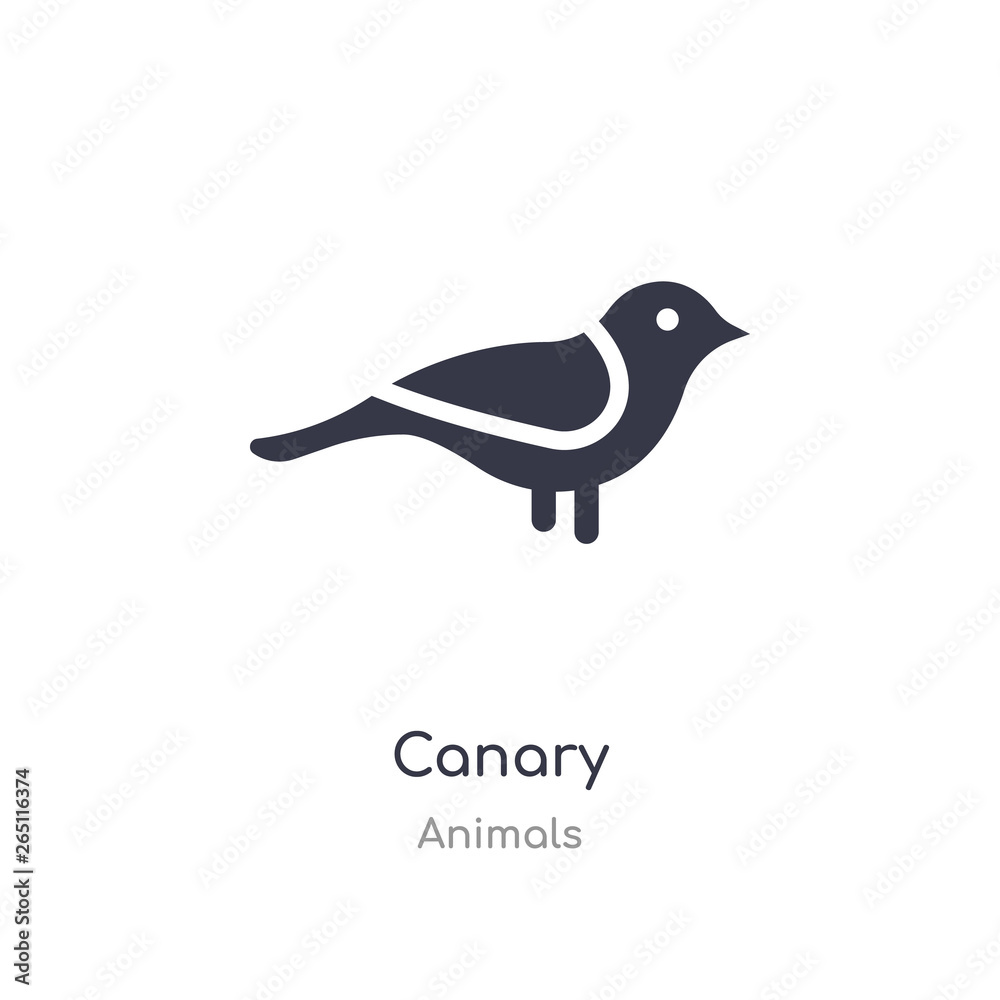 Obraz premium canary icon. isolated canary icon vector illustration from animals collection. editable sing symbol can be use for web site and mobile app