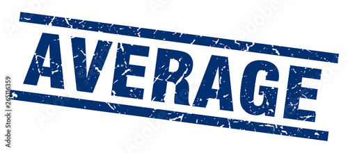 square grunge blue average stamp