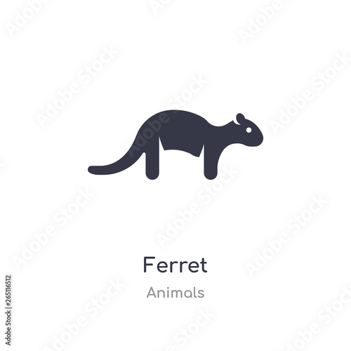 ferret icon. isolated ferret icon vector illustration from animals collection. editable sing symbol can be use for web site and mobile app