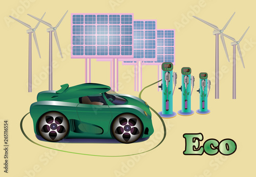 Vector refueling electric car charging battery hybrids