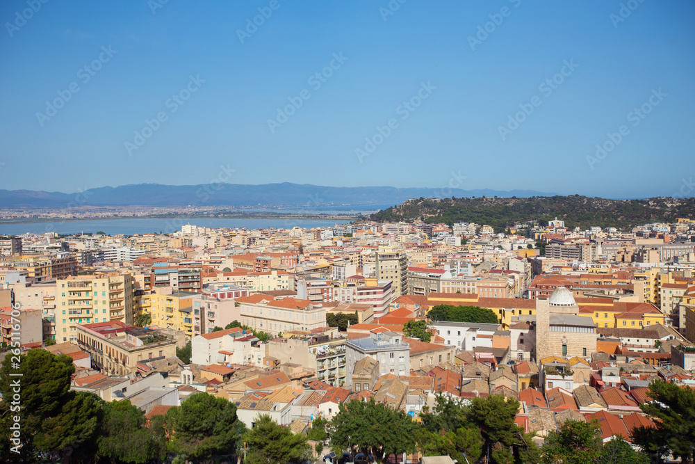 Panoramic view of Cagliari, Sardinia, Italy