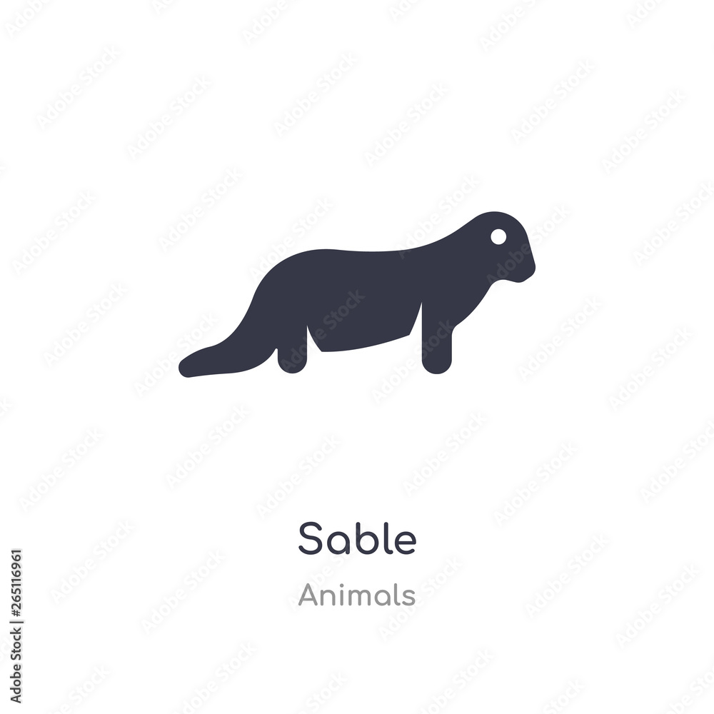 Obraz premium sable icon. isolated sable icon vector illustration from animals collection. editable sing symbol can be use for web site and mobile app