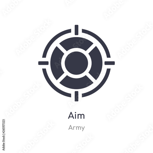aim icon. isolated aim icon vector illustration from army collection. editable sing symbol can be use for web site and mobile app