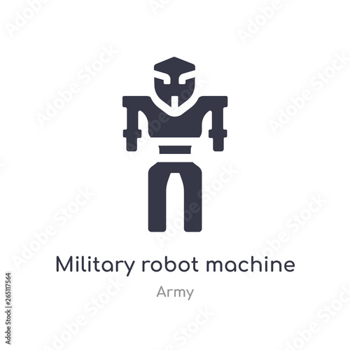military robot machine icon. isolated military robot machine icon vector illustration from army collection. editable sing symbol can be use for web site and mobile app
