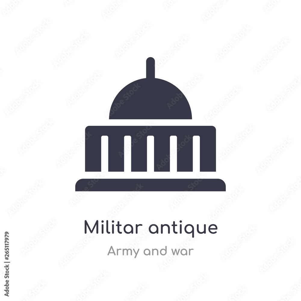 militar antique building icon. isolated militar antique building icon vector illustration from army and war collection. editable sing symbol can be use for web site and mobile app