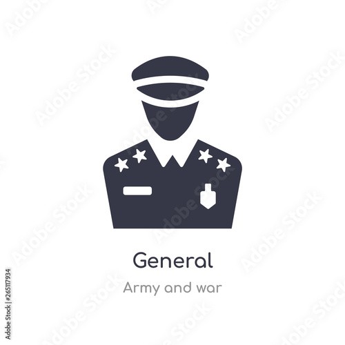 general icon. isolated general icon vector illustration from army and war collection. editable sing symbol can be use for web site and mobile app