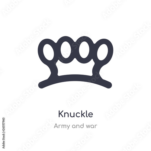 knuckle icon. isolated knuckle icon vector illustration from army and war collection. editable sing symbol can be use for web site and mobile app