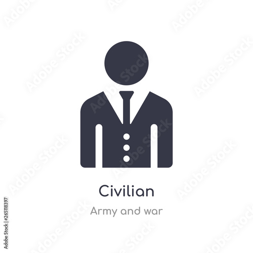 civilian icon. isolated civilian icon vector illustration from army and war collection. editable sing symbol can be use for web site and mobile app