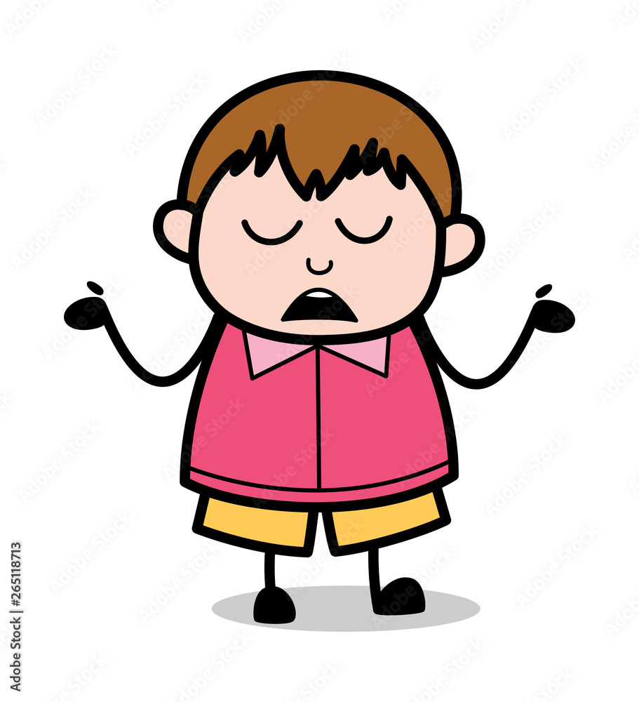 Ignored - Teenager Cartoon Fat Boy Vector Illustration Ignored - Teenager Cartoon Fat Boy Vector Illustration