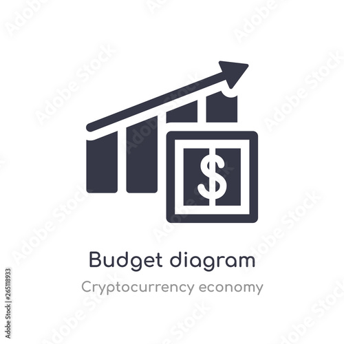budget diagram icon. isolated budget diagram icon vector illustration from cryptocurrency economy collection. editable sing symbol can be use for web site and mobile app