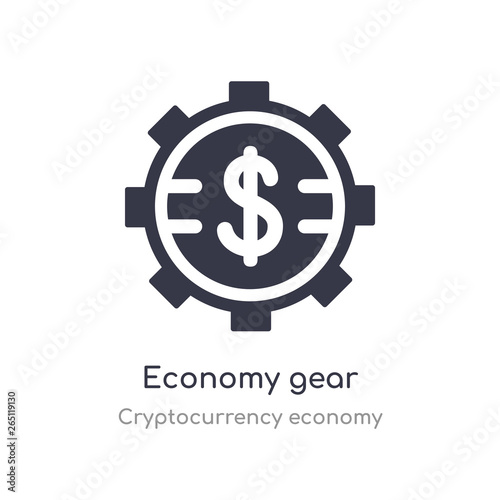 economy gear icon. isolated economy gear icon vector illustration from cryptocurrency economy collection. editable sing symbol can be use for web site and mobile app