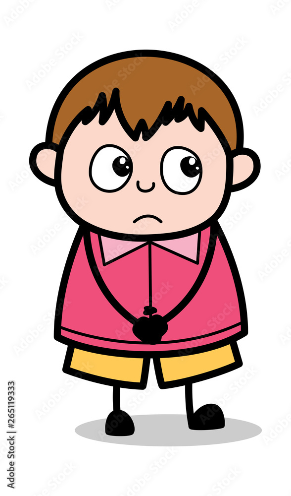 Innocent Victim - Teenager Cartoon Fat Boy Vector Illustration Innocent Victim - Teenager Cartoon Fat Boy Vector Illustration