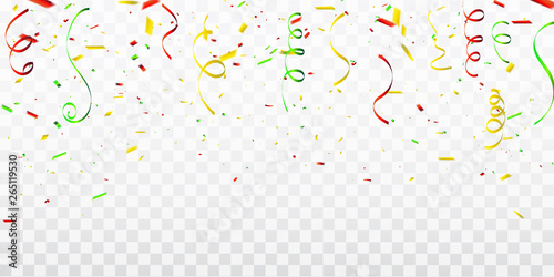 Festa Junina party design. Celebration background template with confetti Colorful ribbons frame. luxury greeting rich card.