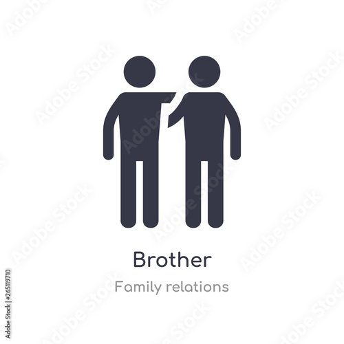 brother icon. isolated brother icon vector illustration from family relations collection. editable sing symbol can be use for web site and mobile app