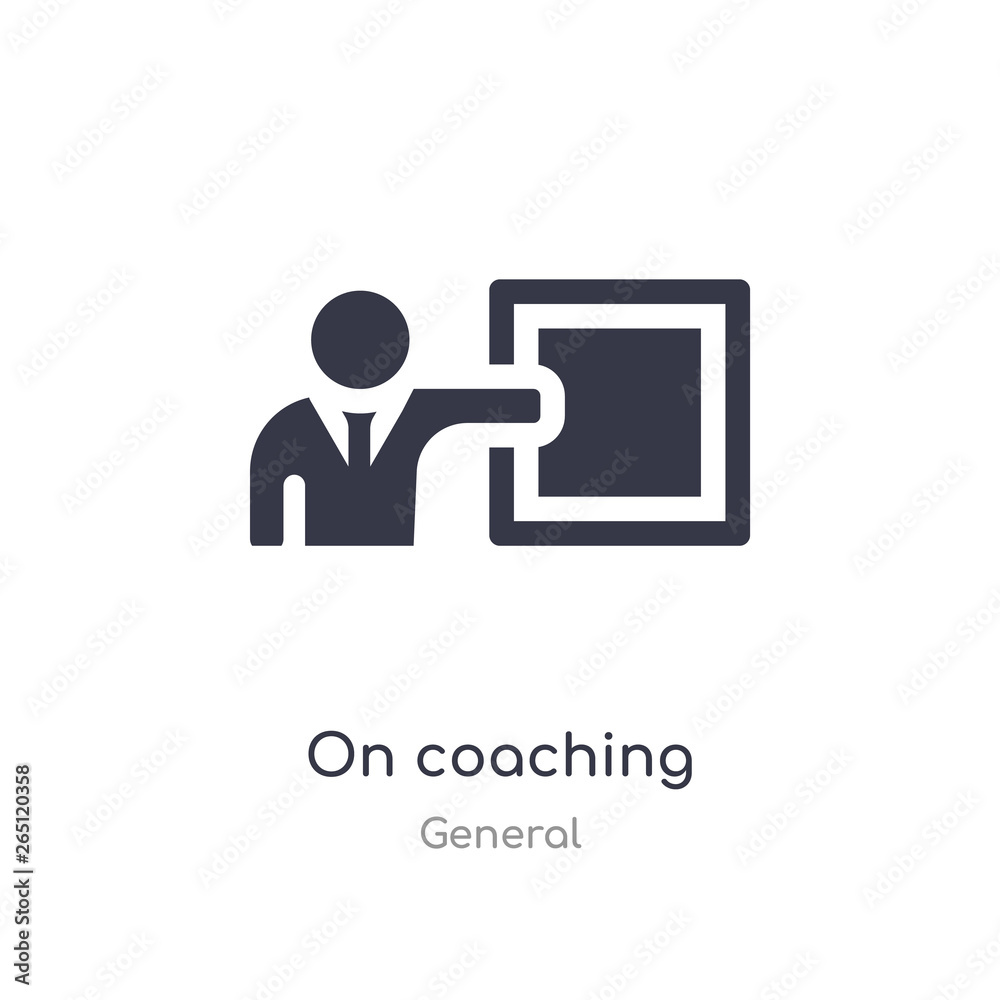 on coaching icon. isolated on coaching icon vector illustration from general collection. editable sing symbol can be use for web site and mobile app on coaching icon. isolated on coaching icon vector illustration from general collection. editable sing symbol can be use for web site and mobile app