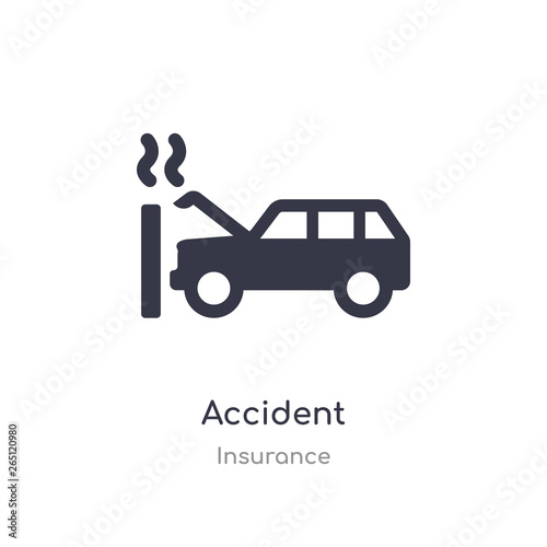 accident icon. isolated accident icon vector illustration from insurance collection. editable sing symbol can be use for web site and mobile app