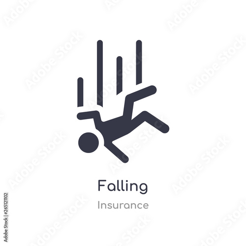 falling icon. isolated falling icon vector illustration from insurance collection. editable sing symbol can be use for web site and mobile app