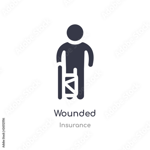 wounded icon. isolated wounded icon vector illustration from insurance collection. editable sing symbol can be use for web site and mobile app