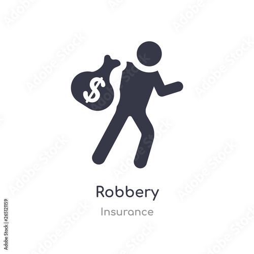 robbery icon. isolated robbery icon vector illustration from insurance collection. editable sing symbol can be use for web site and mobile app