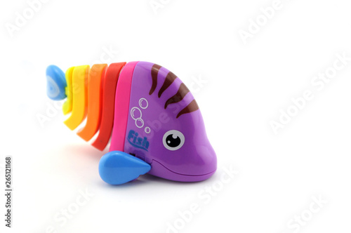 fish toy isolated on white background