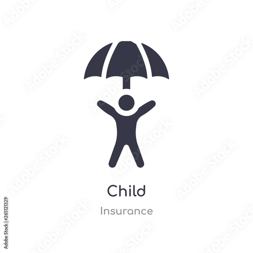 child icon. isolated child icon vector illustration from insurance collection. editable sing symbol can be use for web site and mobile app