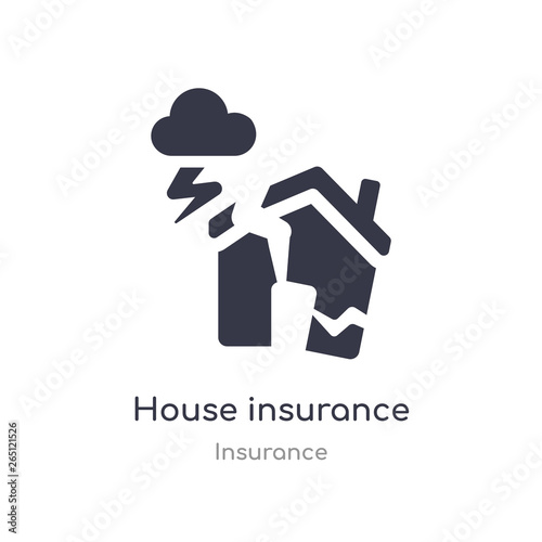 house insurance for storms icon. isolated house insurance for storms icon vector illustration from insurance collection. editable sing symbol can be use for web site and mobile app