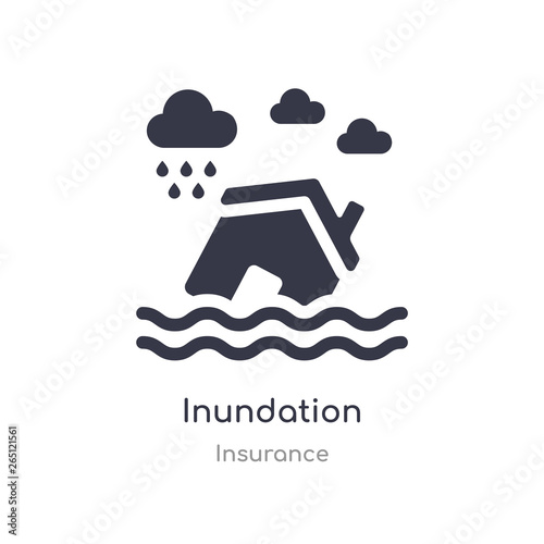 inundation icon. isolated inundation icon vector illustration from insurance collection. editable sing symbol can be use for web site and mobile app