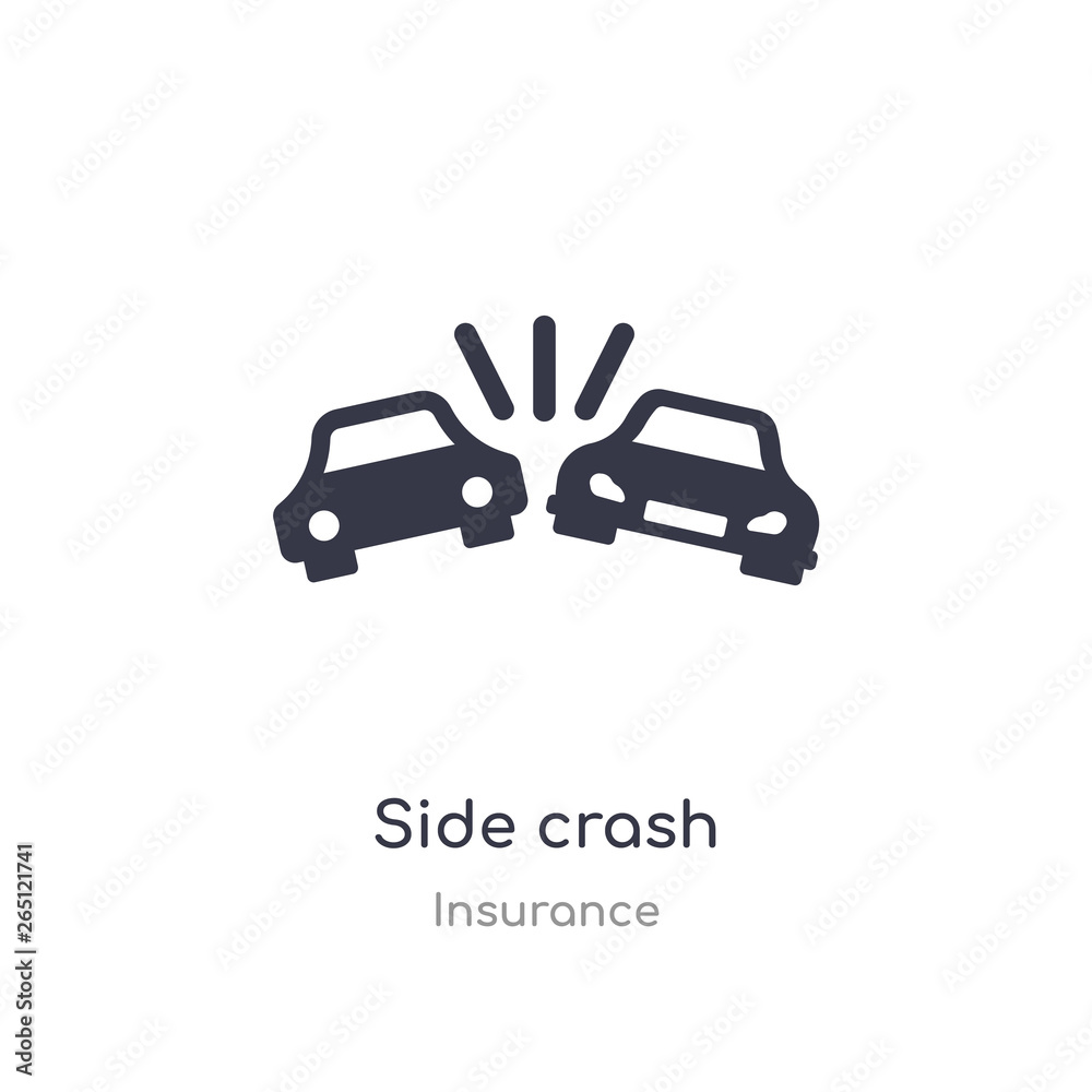 Obraz premium side crash icon. isolated side crash icon vector illustration from insurance collection. editable sing symbol can be use for web site and mobile app