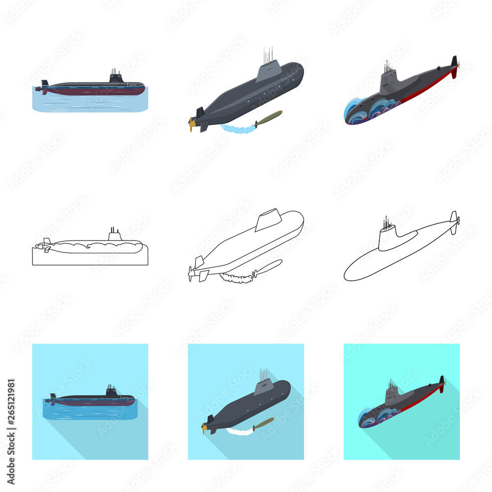 Vector design of war and ship sign. Collection of war and fleet stock symbol for web. Vector design of war and ship sign. Collection of war and fleet stock symbol for web.