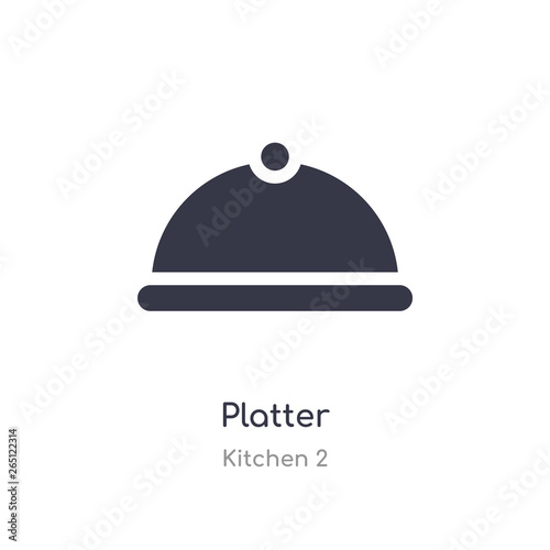 platter icon. isolated platter icon vector illustration from kitchen 2 collection. editable sing symbol can be use for web site and mobile app