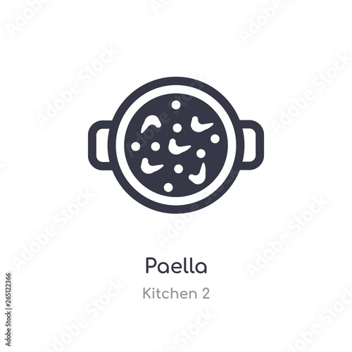 paella icon. isolated paella icon vector illustration from kitchen 2 collection. editable sing symbol can be use for web site and mobile app