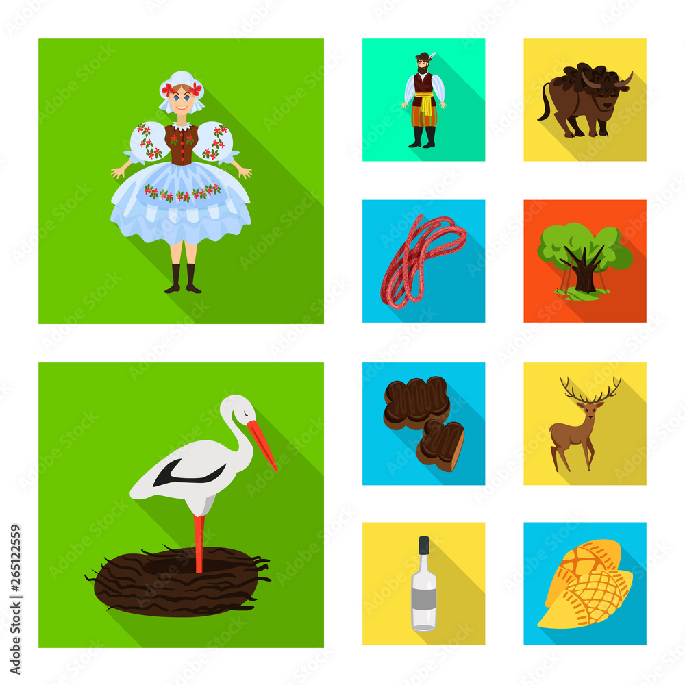 Isolated object of traditional and tour symbol. Set of traditional and landmarks stock vector illustration. Isolated object of traditional and tour symbol. Set of traditional and landmarks stock vector illustration.