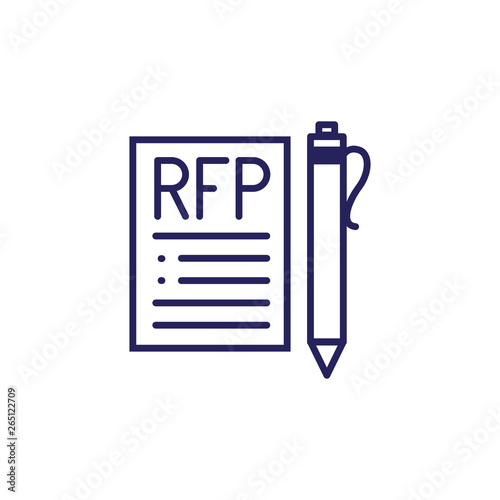 RFP Icon - request for proposal concept or idea