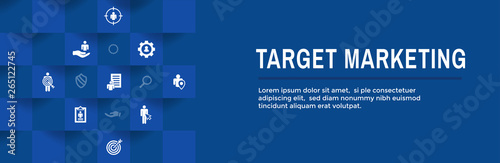 Target Marketing Icon Set and Web Header Banner