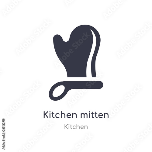 kitchen mitten icon. isolated kitchen mitten icon vector illustration from kitchen collection. editable sing symbol can be use for web site and mobile app