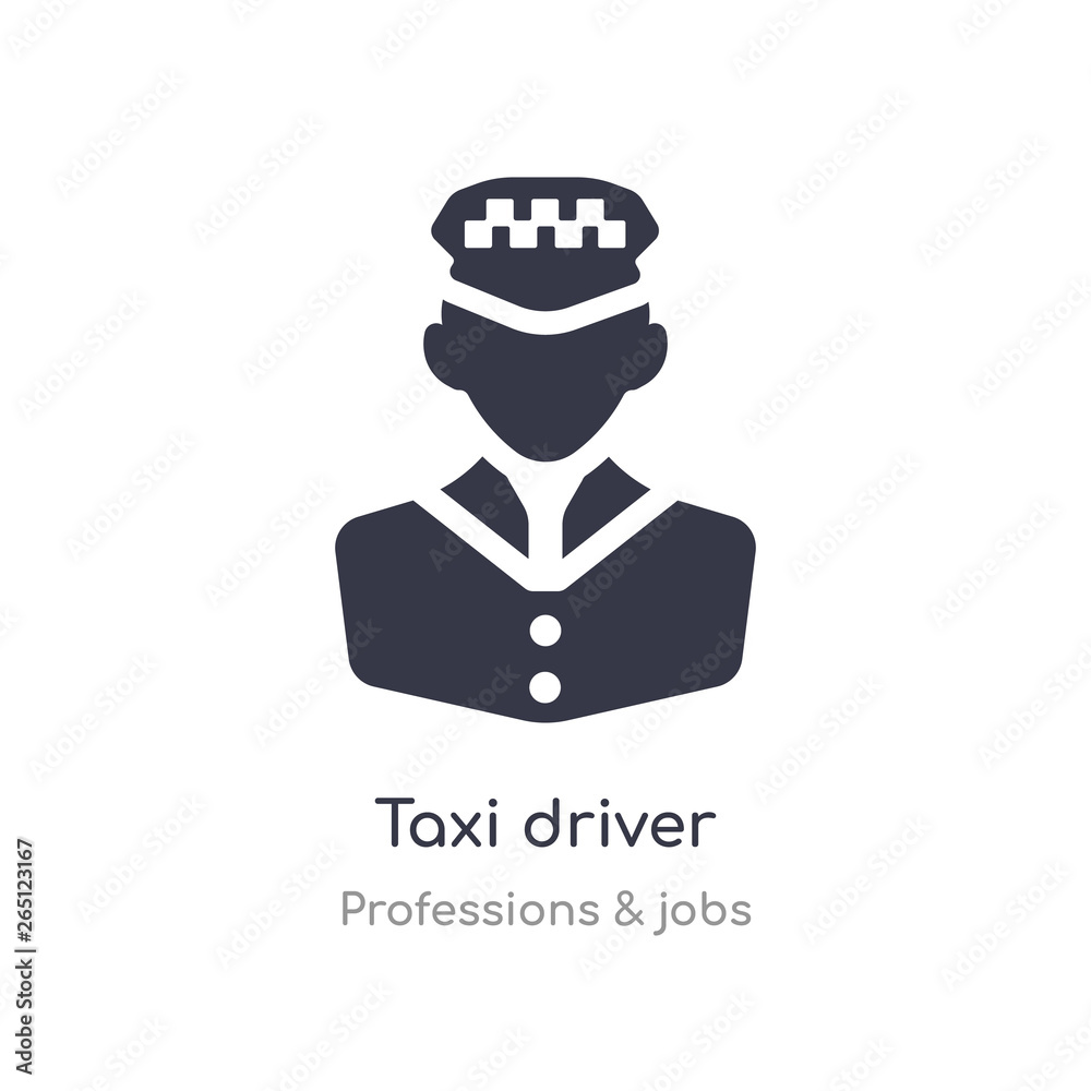 taxi driver icon. isolated taxi driver icon vector illustration from professions & jobs collection. editable sing symbol can be use for web site and mobile app
