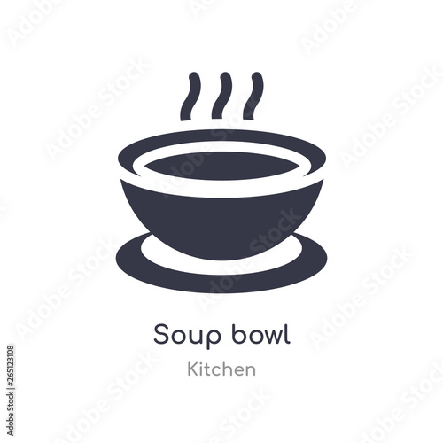 soup bowl icon. isolated soup bowl icon vector illustration from kitchen collection. editable sing symbol can be use for web site and mobile app