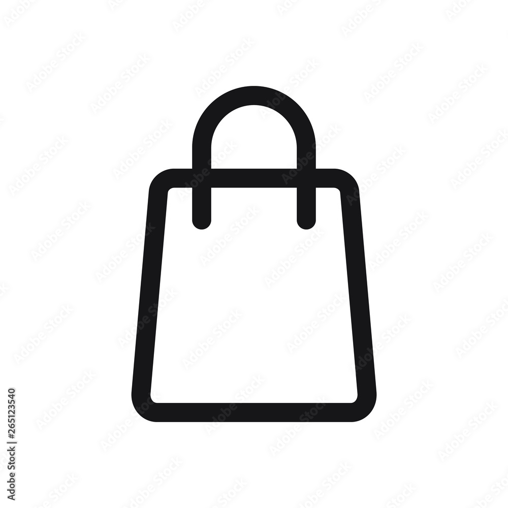 Shopping bag vector icon isolated Shopping bag vector icon isolated