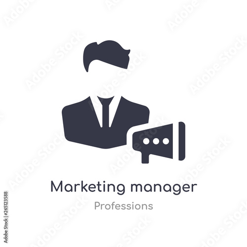 marketing manager icon. isolated marketing manager icon vector illustration from professions collection. editable sing symbol can be use for web site and mobile app