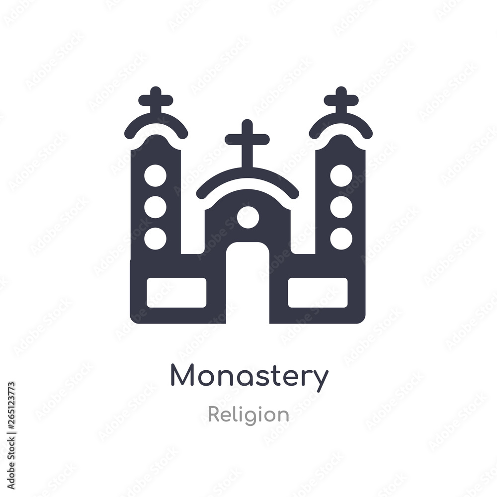 monastery icon. isolated monastery icon vector illustration from religion collection. editable sing symbol can be use for web site and mobile app