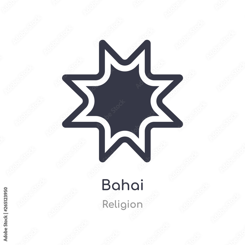 bahai icon. isolated bahai icon vector illustration from religion collection. editable sing symbol can be use for web site and mobile app bahai icon. isolated bahai icon vector illustration from religion collection. editable sing symbol can be use for web site and mobile app