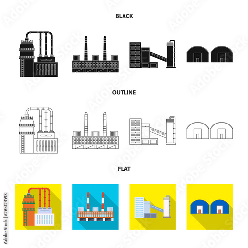 Vector illustration of production and structure icon. Collection of production and technology stock symbol for web.